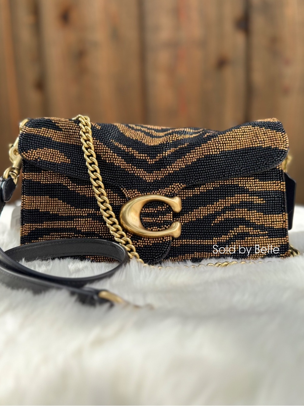 NWT Coach Tabby 26 Beaded Tiger Shoulder Bag
